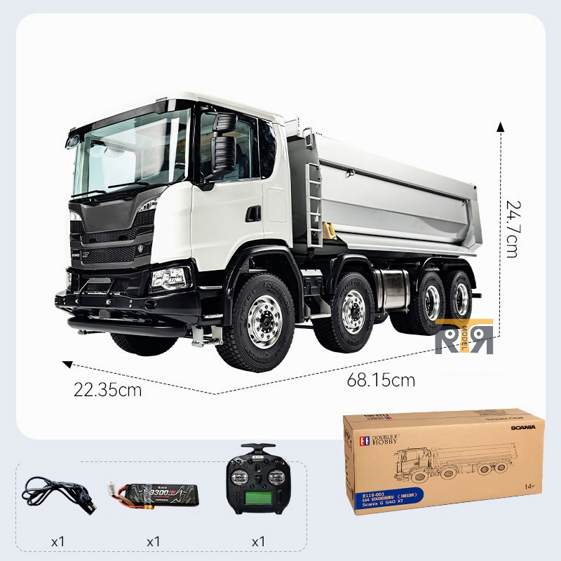 Rc Hydraulic Dump Truck 8X8 Metal - Радиоуправляемый гидравлический самосвал Double E G580