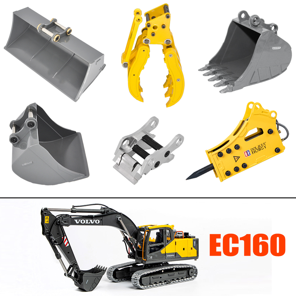 Rc Hydraulic Quick Coupler Bucket - Двойная металлическая быстросцепная муфта E EC160E/большой
