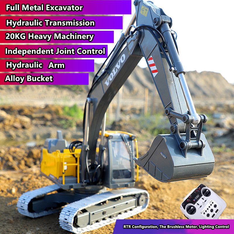 Rc Hydraulic Excavator 1/14 Metal - Цельнометаллический E111 1:14 RC, неограниченное количество